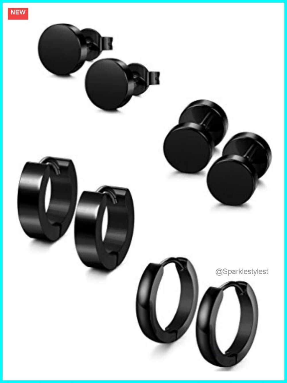 Hypoallergenic 316L Stainless Steel Earrings Set 18G Sensitive Ears